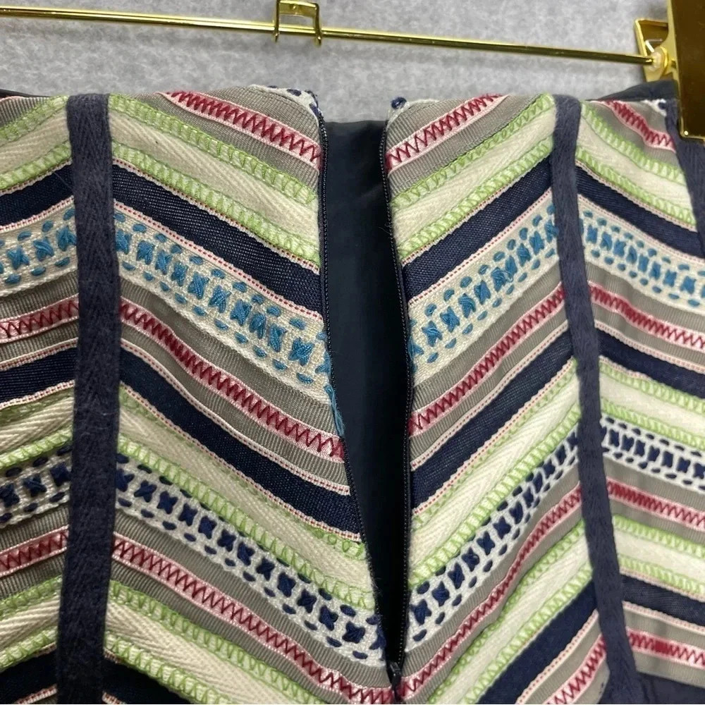 Nanette Lepore Herringbone Embroidered Surfin Safari Skirt - Picture 6 of 7